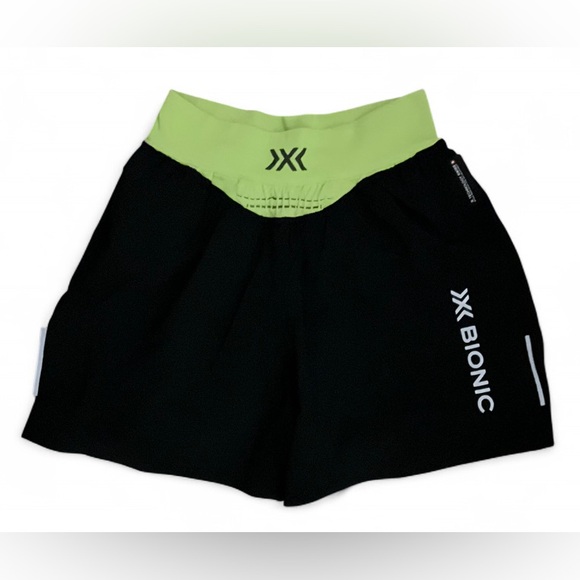 X-Bionic Effektor 4D Running Black and Green Active Wear Shorts Men’s Size Small